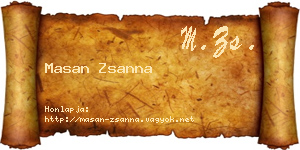 Masan Zsanna névjegykártya